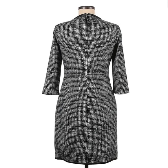 NWT Doncaster Tweed Asymmetrical Black Mini Dress Sheath Bodycon Size 6 - Picture 2 of 13